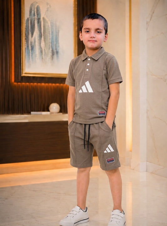 Kids Premium 2-Piece Casual Polo & Shorts Suit ✨