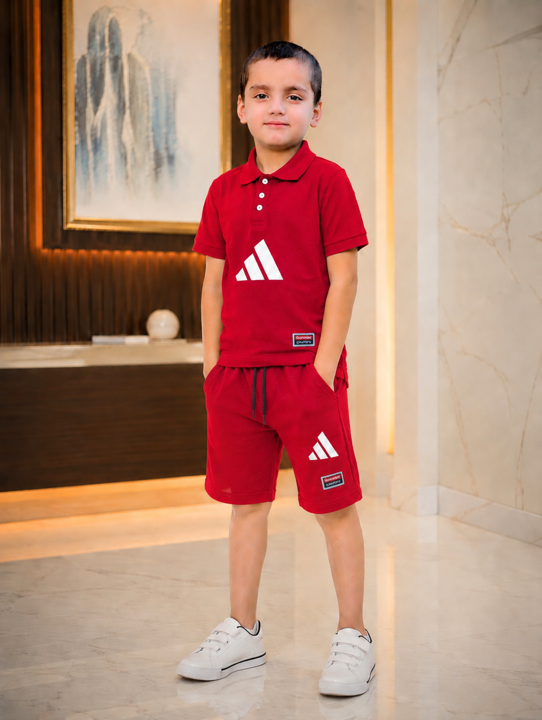 Kids Premium 2-Piece Casual Polo & Shorts Suit ✨