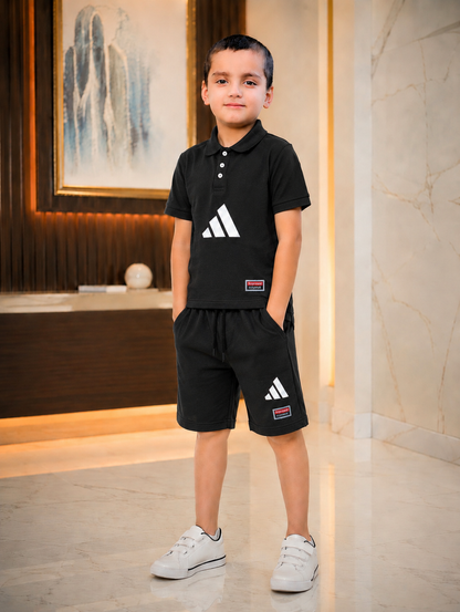 Kids Premium 2-Piece Casual Polo & Shorts Suit ✨