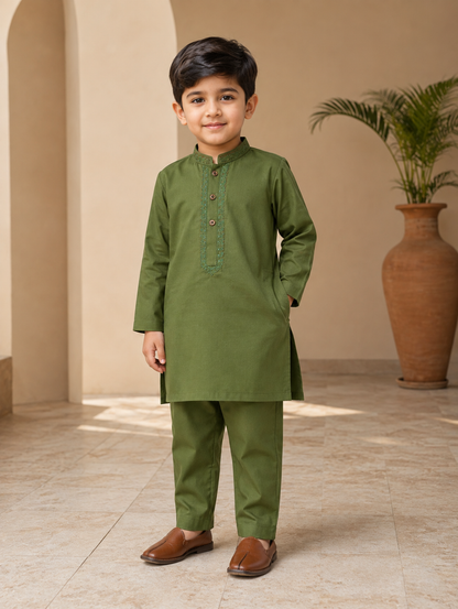 Premium Kids Embroidered Kurta Pajama Set
