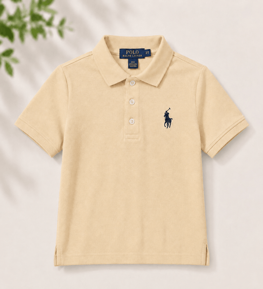 Kids Premium Classic Polo T-Shirt – Creamy