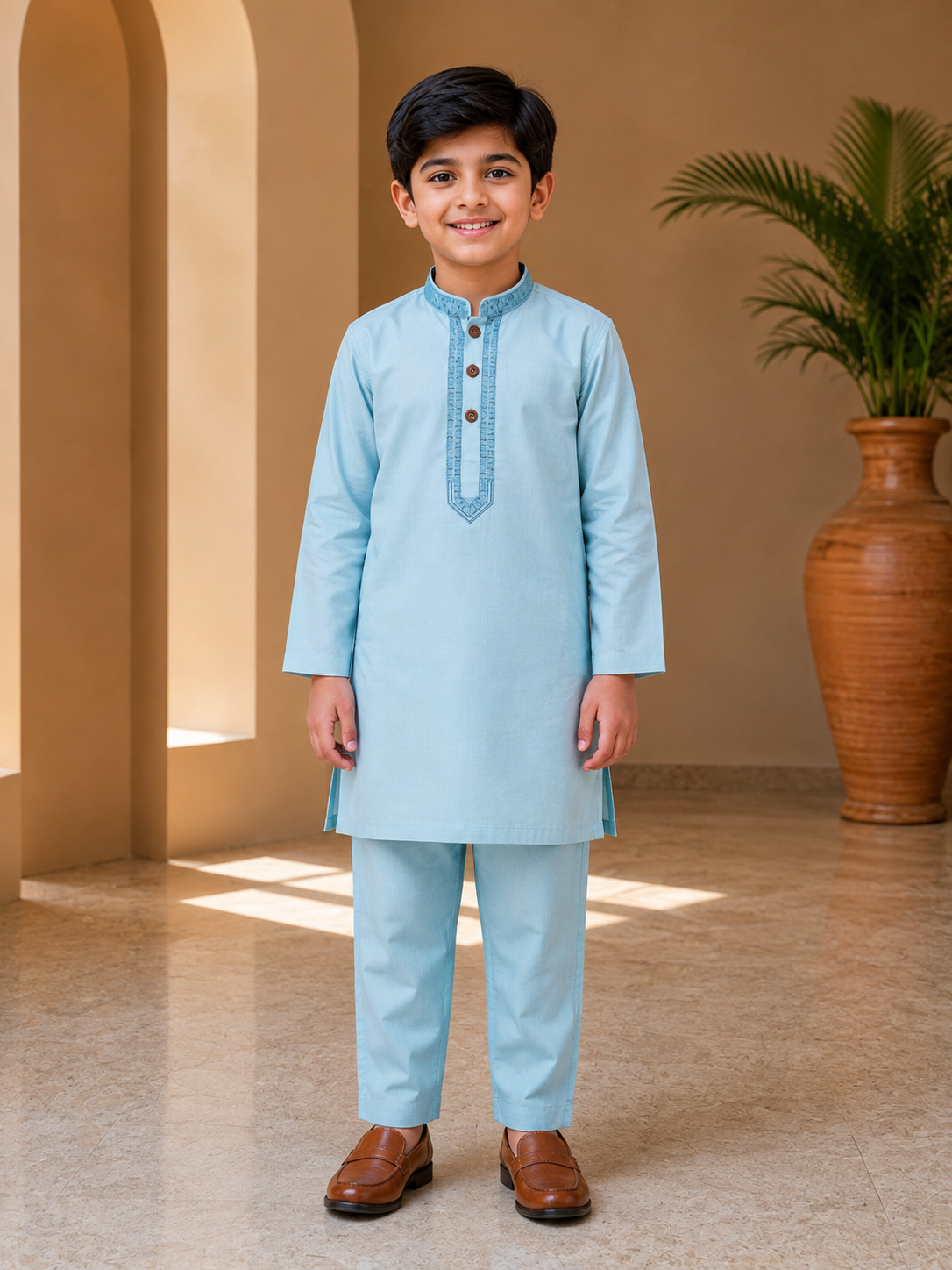 Premium Kids Embroidered Kurta Pajama Set