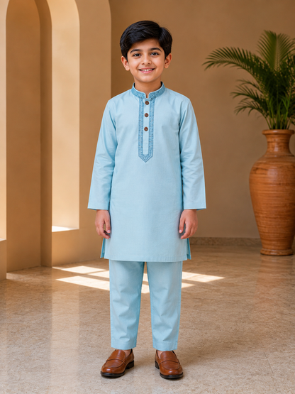 Premium Kids Embroidered Kurta Pajama Set