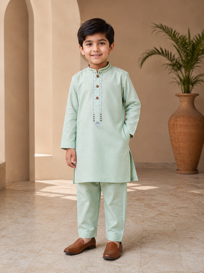 Premium Kids Embroidered Kurta Pajama Set