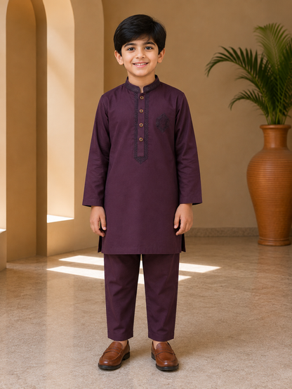 Premium Kids Embroidered Kurta Pajama Set
