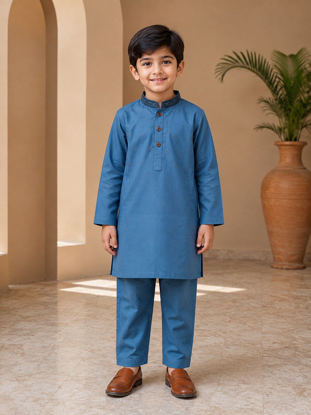 Premium Kids Embroidered Kurta Pajama Set