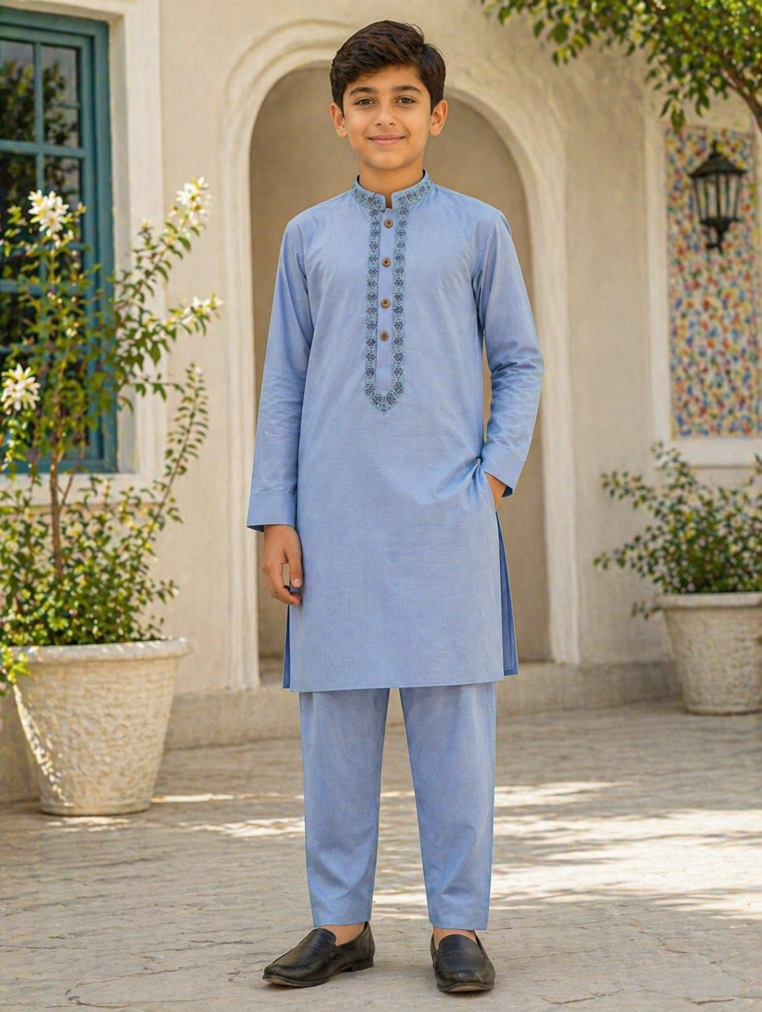 Sky Elegance Boys Kurta Shalwar Set