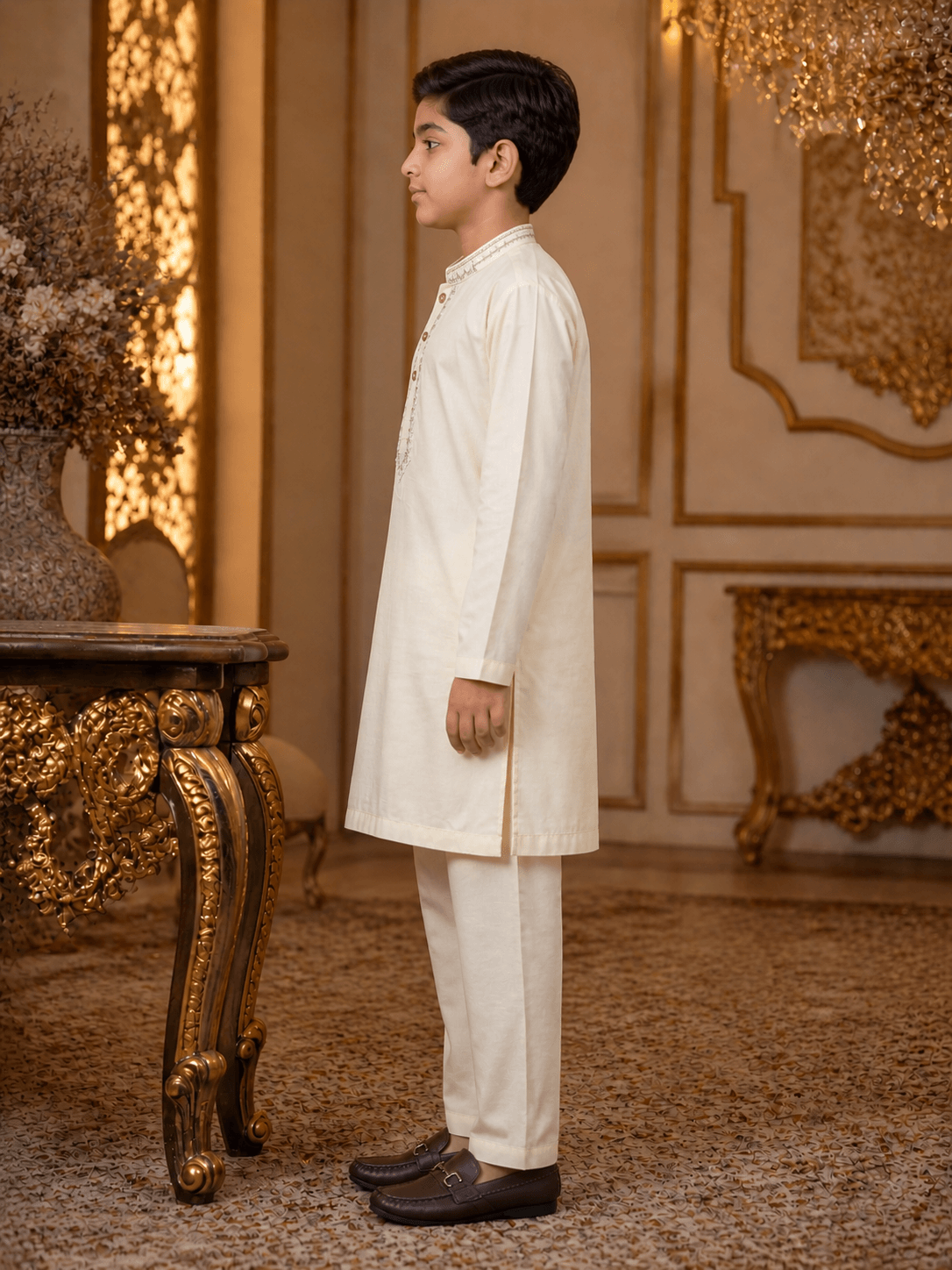 Classic Embroidered Kurta Trouser Set