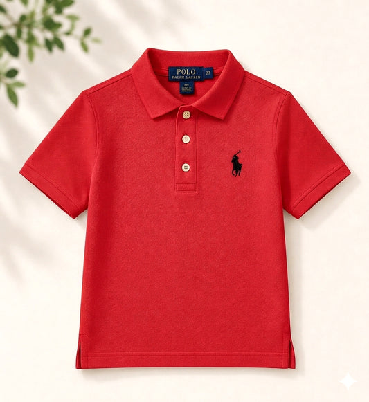 Kids Premium Classic Polo T-shirt _Red