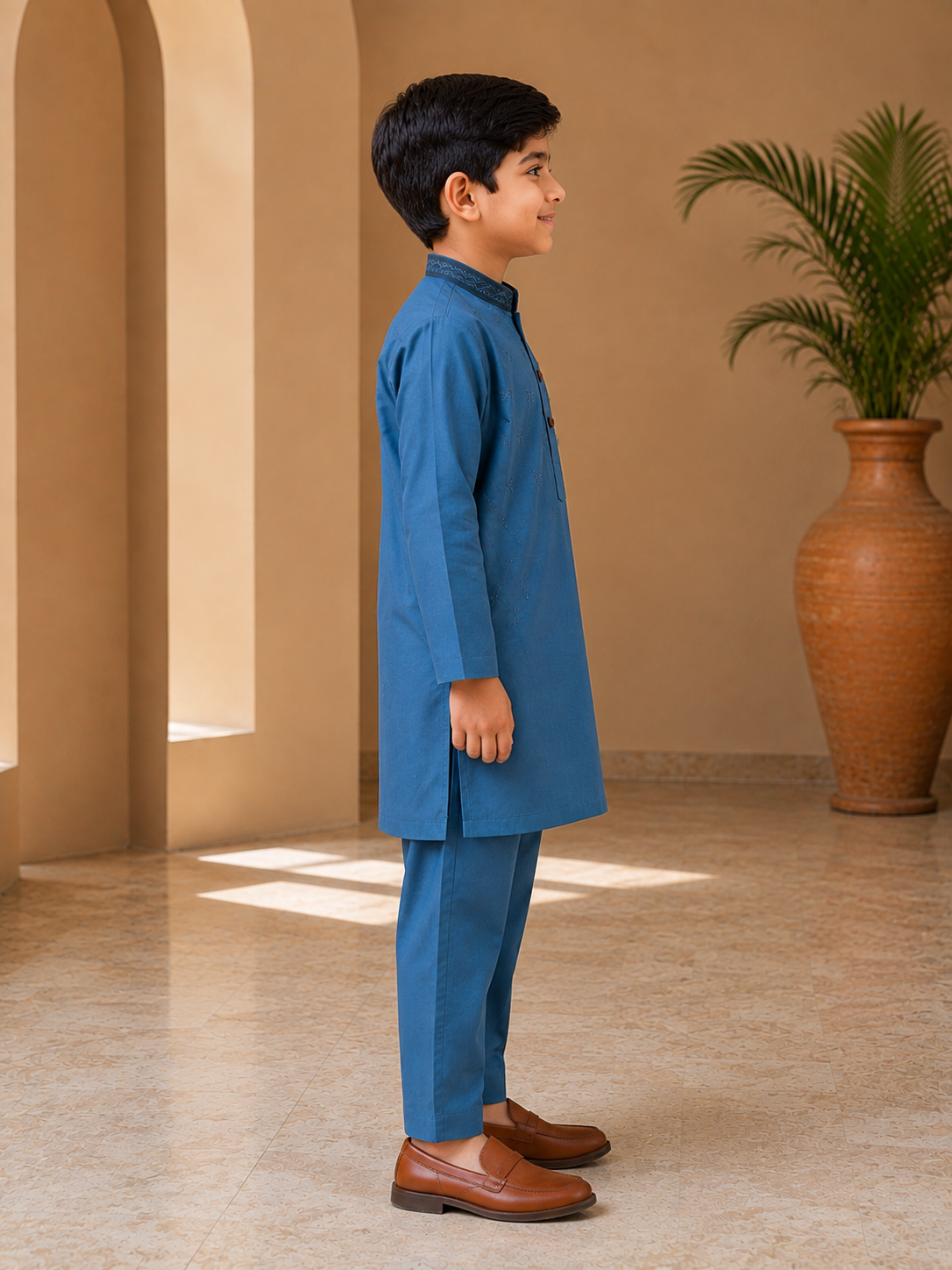 Premium Kids Embroidered Kurta Pajama Set