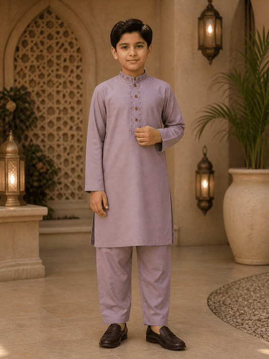 Premium Lavender Kurta Trouser Set fir Boys